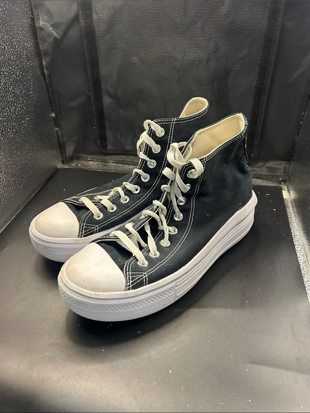 Converse Black High-Top Canvas Sneakers with White Accents